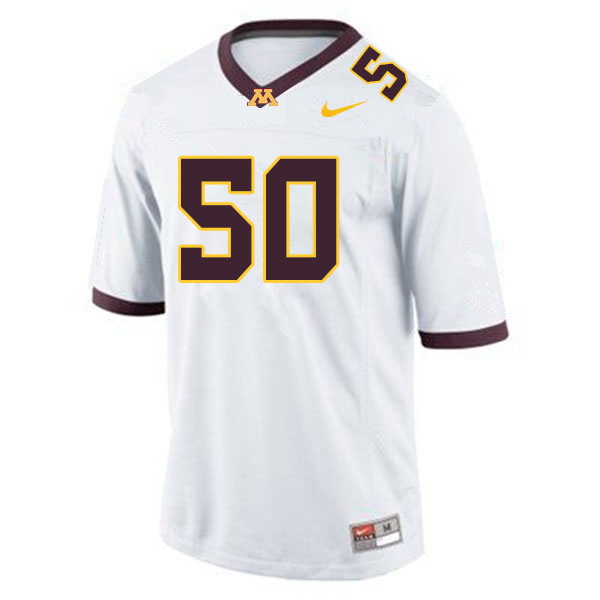 Men #50 JJ Guedet Minnesota Golden Gophers College Football Jerseys Sale-White - Click Image to Close